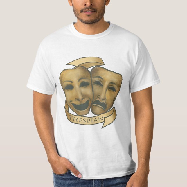 Uma camiseta Thespian Mask (Frente)