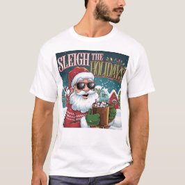 Uma camiseta vibrante e divertida do Natal