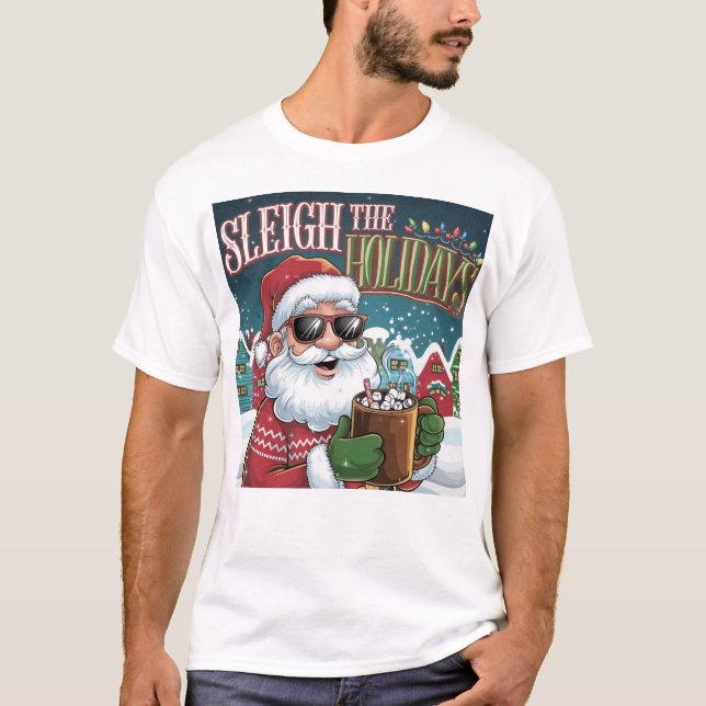 Uma camiseta vibrante e divertida do Natal (Frente)