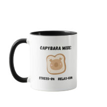 Uma caneca capybara fofa no café da manhã