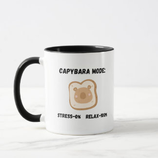 Uma caneca capybara fofa no café da manhã