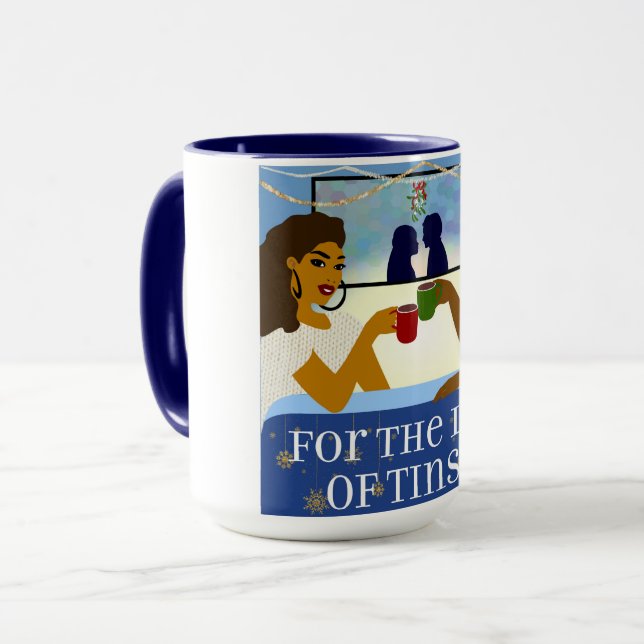 Uma caneca confortável para ir ao cinema de férias (Frente Esquerda)