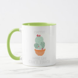 Uma caneca de cacto engraçada e fofa