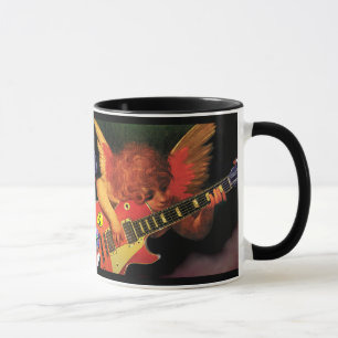 Uma caneca de café com dois tons de Cherub.