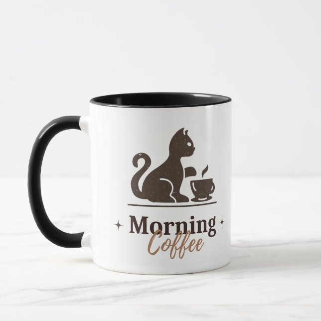 Uma caneca de café com um design (Esquerda)