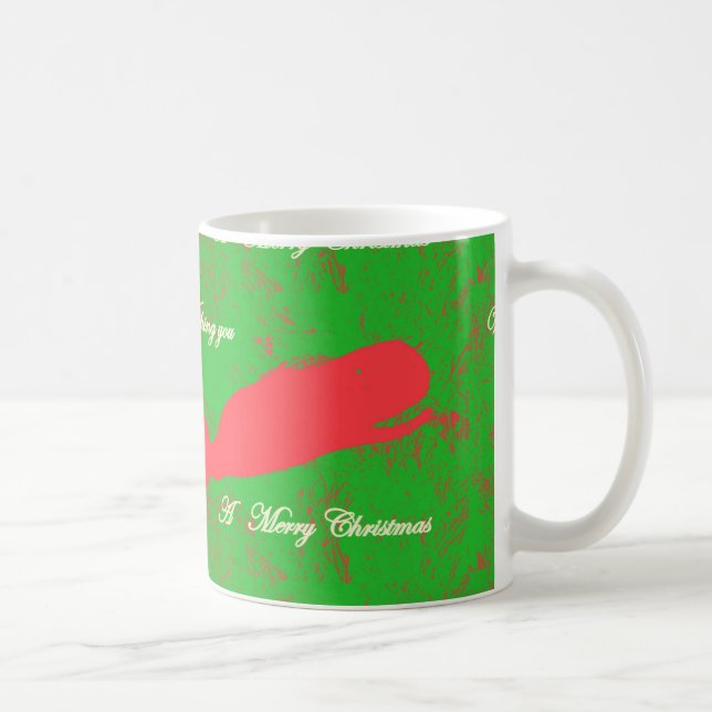 Uma caneca de café de baleia de natal feliz (Direita)