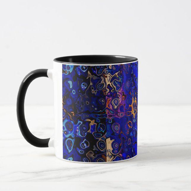 Uma caneca de café de design abstrata. (Esquerda)