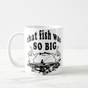Uma caneca de café engraçada da Big Fish Story