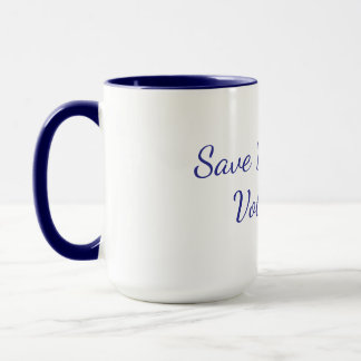 uma caneca de café pró-democracia