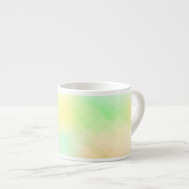 Uma caneca de cerâmica sobre uma superfície de már (Frente Esquerda)