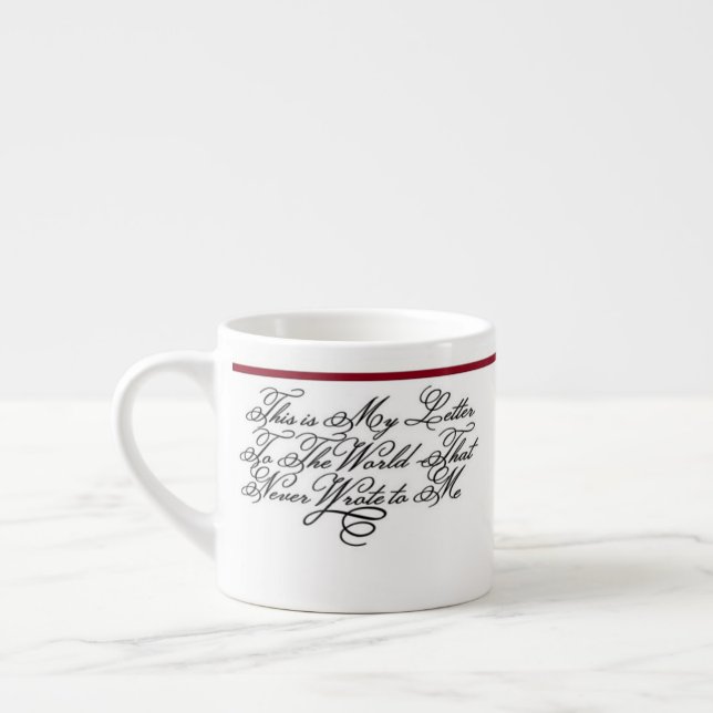 Uma Caneca de Espresso - Citação de Emily Dickinso (Esquerda)