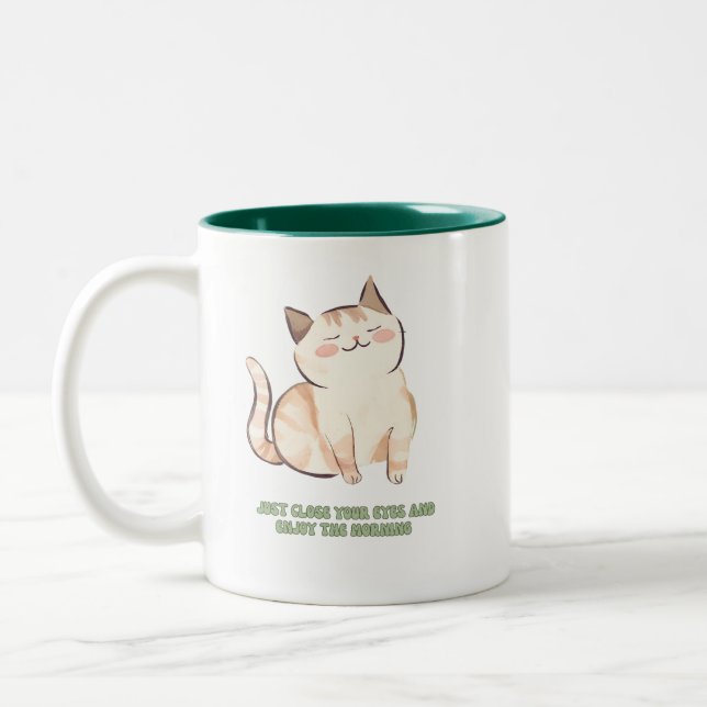 Uma caneca de gato giro para amantes de gatos (Esquerda)