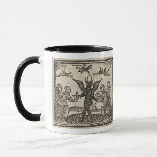 Uma Caneca de Gravura Gótica de Pequena Morte e Da