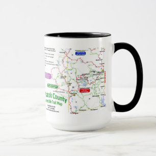 Uma caneca de mapa do Condado de Mistook