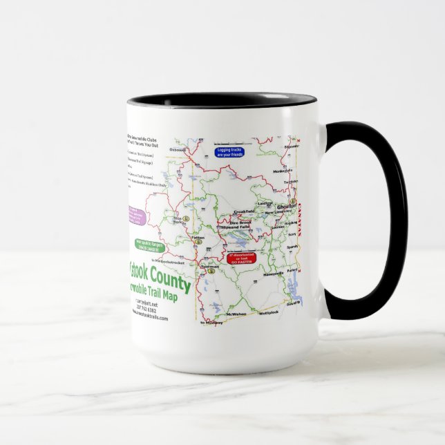 Uma caneca de mapa do Condado de Mistook (Direita)