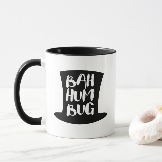 Uma caneca de Natal Bah Humbug Coffee Mug (Com Donut)