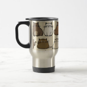 Uma Caneca de viagem de Design de Gato Giro e Quen