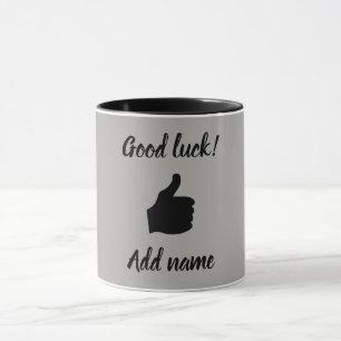 Uma caneca personalizada única de boa sorte