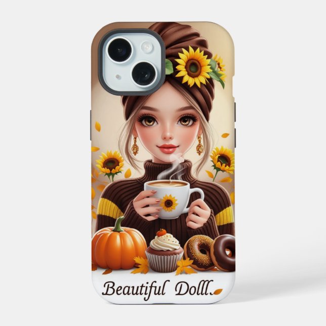 Uma Capa de telefone de ilustração digital ao esti (Verso)