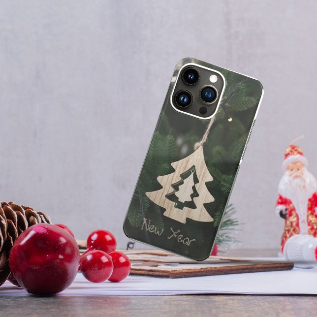 Uma Capas de iphone de árvore de Natal de Madeira (A Wooden Christmas tree Iphone cases)