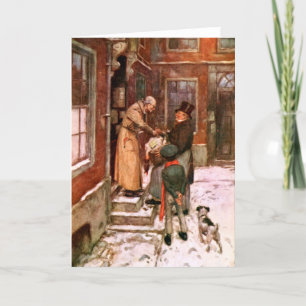 Uma Carol de Natal: Cartão Sazonal de Entrega Turq