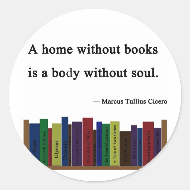 Uma casa sem o adesivo de livros (Frente)