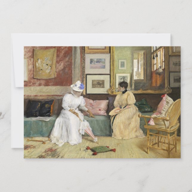 Uma Chamada Amigável | William Merritt Chase (Frente)