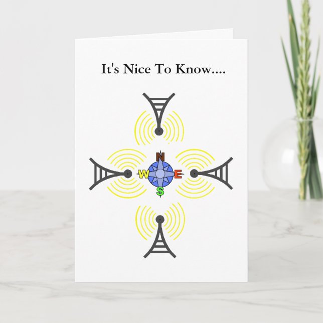 Uma comunicação do mundo do radioamador & cartão (Frente)