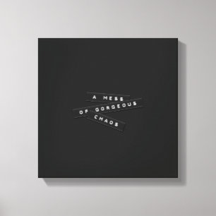 Uma confusão do caos lindo gravou canvas das