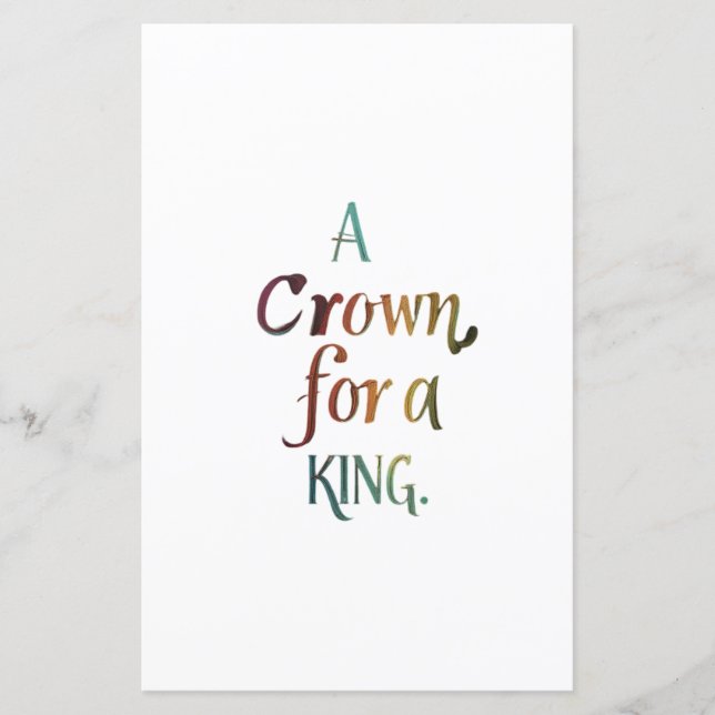Uma Coroa para um Rei (Frente)