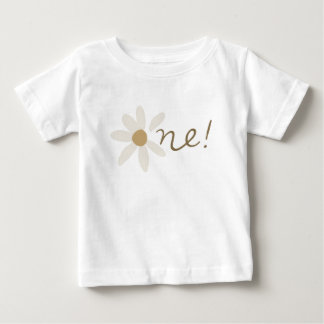 Uma Daisy Floral Primeiro Aniversário Camisa Cuta