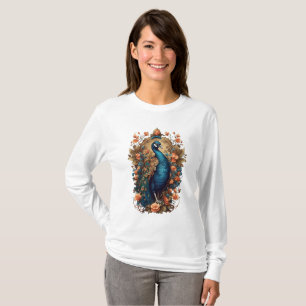 Uma design de camiseta maximalista com o pavão
