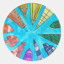 Uma dica do adesivo Z "Rainbow City"