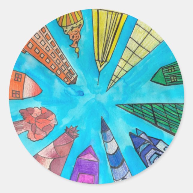 Uma dica do adesivo Z "Rainbow City" (Frente)