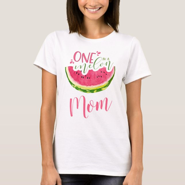 Uma em Melon Mãe Camisa de Melancia para Mulheres (Frente)