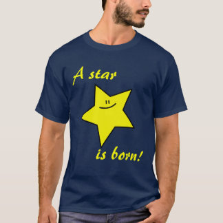 Uma estrela é o t-shirt escuro nascido