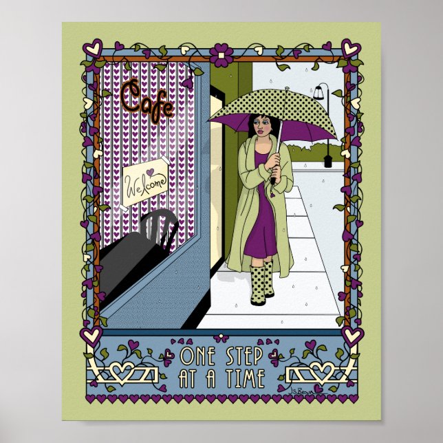 Uma etapa em um Poster Time_A_8x10 (Frente)