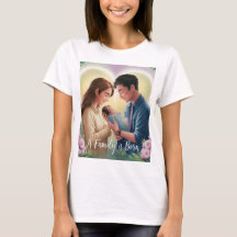 Uma família é uma camiseta nascer para novos pais