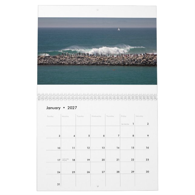 Uma fatia de calendário da laranja 2015 (Jan 2027)