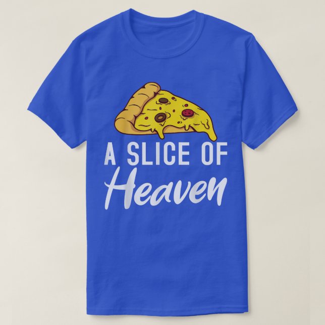 Uma fatia de camiseta pesada Pizzalove Pizza T-Shi (Frente do Design)