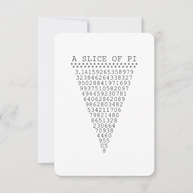 Uma fatia de números de pi (Frente)