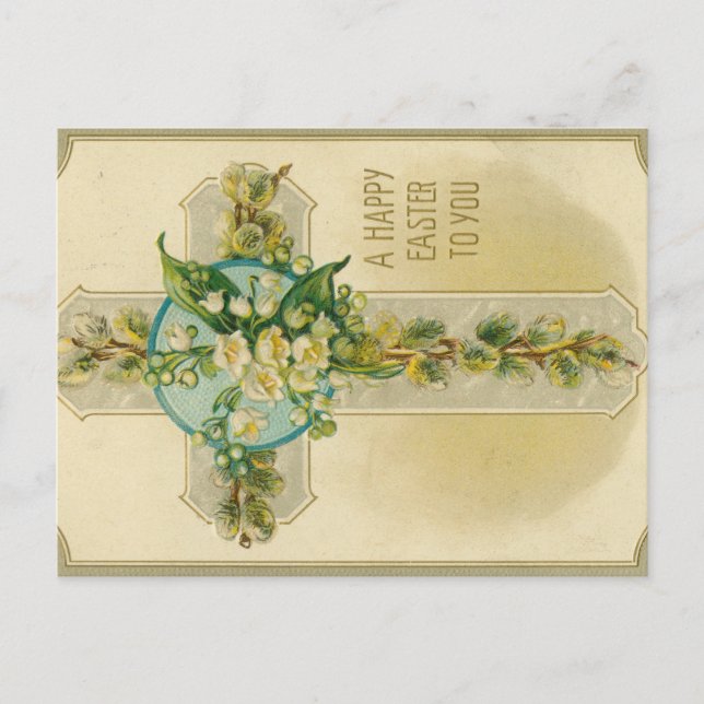 Uma Feliz Páscoa para Você - Cartão Postal Antigo, (Frente)