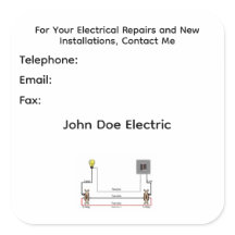 Uma Folha de Seis Adesivos para Clientes de Eletri
