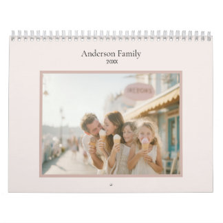 Uma foto por mês Calendário de fotos da família