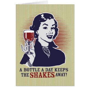 Uma garrafa um cartão de Personalizable do dia