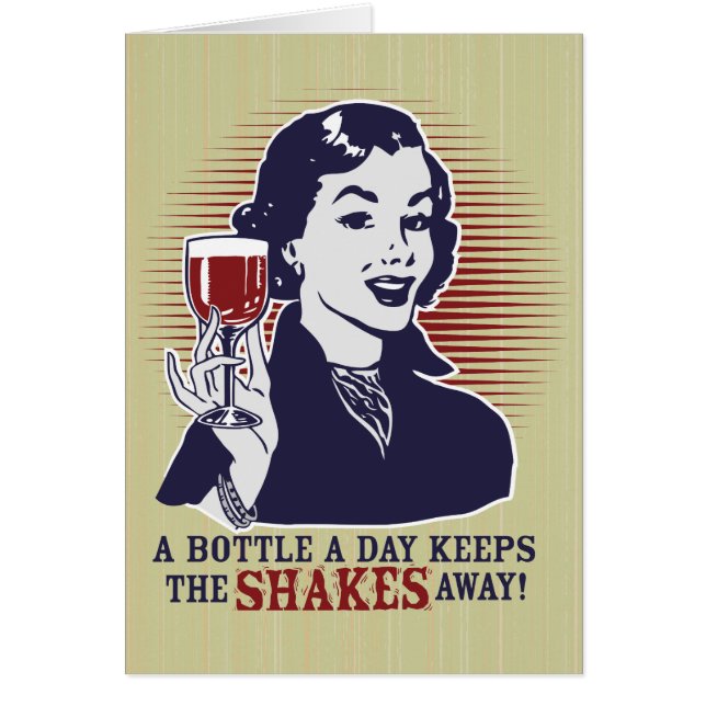 Uma garrafa um cartão de Personalizable do dia (Frente)