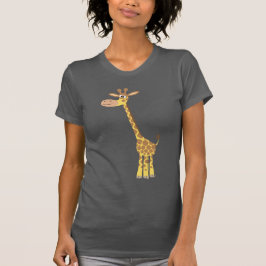 Uma girafa de cartoon Camiseta feminina