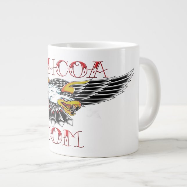 Uma grande caneca de café com 2,0 (Frente Esquerda)