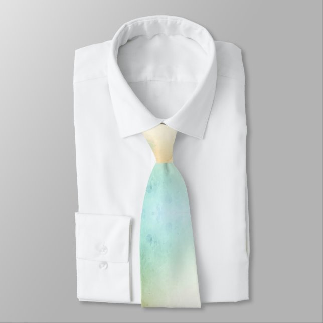 Uma gravata com um design de aquarela pastel suave (Amarrado)