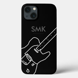 uma guitarra com iniciais de nome